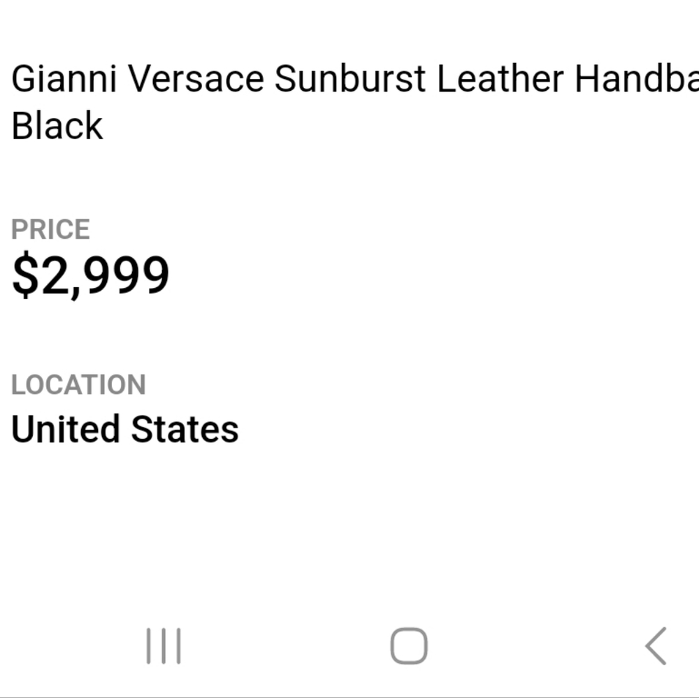 New Gianni Versace 2-Way Sunburst Black/Gold Leather Handbag w Dustbag - Picture 4 of 11